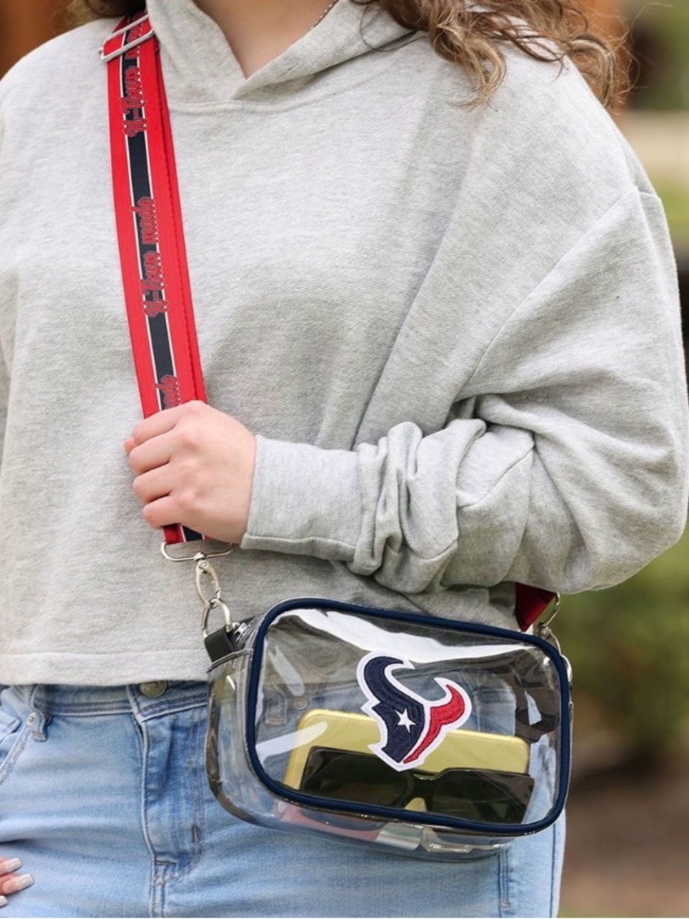 NFL Houston Texans Clear Crossbody Bag